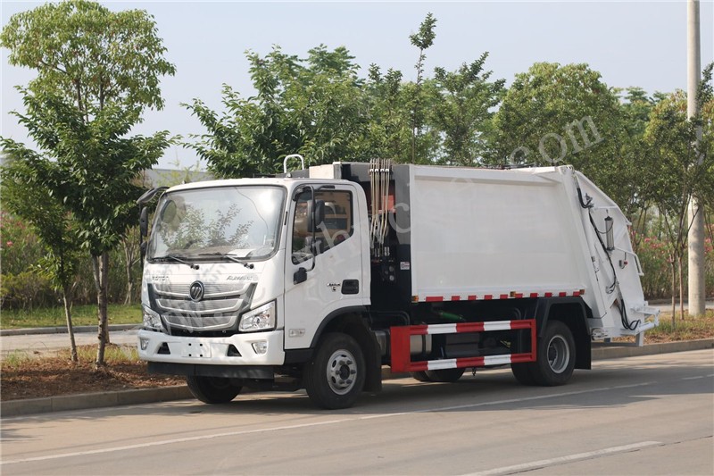 福田8方壓縮式垃圾車 福田歐馬可壓縮式垃圾車價(jià)格  8方壓縮式垃圾車廠家報(bào)價(jià)