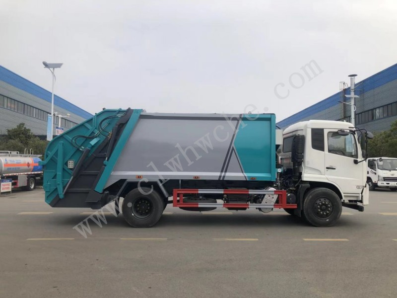 東風(fēng)天錦14方壓縮式垃圾車 全落地斗現(xiàn)車有優(yōu)惠  壓縮式垃圾車廠家 