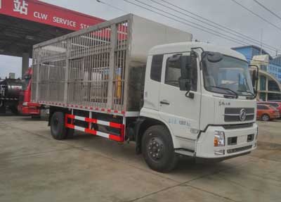 東風(fēng)天錦不銹鋼倉(cāng)欄運(yùn)豬車(chē) 程力威牌CLW5160CCQD5型畜禽運(yùn)輸車(chē)